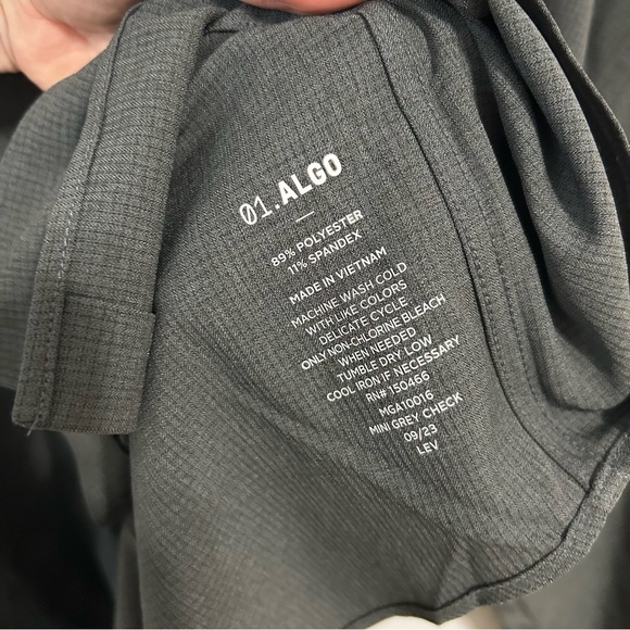 NWT 01. Algo Gray Performance UPF 40 UV Protection Long Sleeve Shirt Men’s XXL - Picture 3 of 5